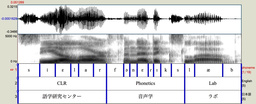 Waveform and spectrogram in Praat